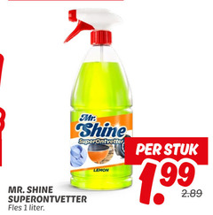  1 mr. shine superontvetter fles liter lemon stuk 