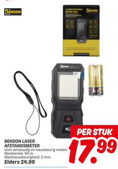  2 40 laser distance benson meter afstandsmeter nauwkeurig meetbereik meetnauwkeurigheid mm elders stuk 