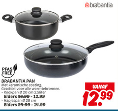  20 28 brabantia free pan keramische coating warmtebronnen kookpan cm 2.5liter elders hapjespan 12 99 
