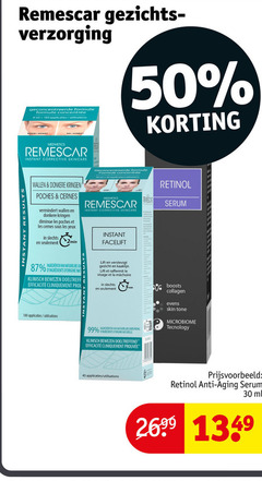  8 30 40 45 50 99 180 remescar gezichts verzorging geconcentreerde formule ml applicaties avant apres instant corrective skincare wallen donkere kringen les yeux 2min ingredienten nat klinisch bewezen lift gezicht kaaklijn le visage la retinol serum oorsprong naturelle doeltreffend collagen skin tone microbiome anti aging 