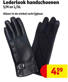  lederlook handschoenen l xl 