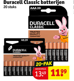 20 1199 1349 duracell classic batterijen stuks opose aaa lr03   mn2400 aa trusted quality guaranteed durace dugac - pak adviesprijs 