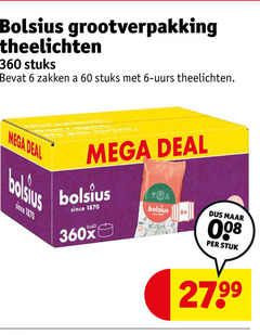  bolsius theelichten 6 60 360 1870 grootverpakking stuks zakken mega deal since 6x60 6x stuk 