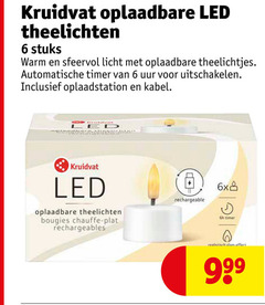 6 999 kruidvat oplaadbare led theelichten stuks warm en sfeervol licht met theelichtjes . automatische timer van uur voor uitschakelen inclusief oplaadstation kabel bougies chauffe - plat rechargeables rechargeable 6x2 d 6h realistisch ulam.effect 