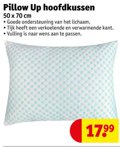  50 pillow up hoofdkussen cm ondersteuning lichaam tijk verkoelende verwarmende kant vulling wens passen 