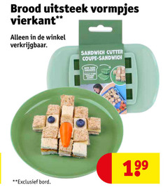  brood uitsteek vormpjes vierkant sandwich cutter coupe bite size taille bord 