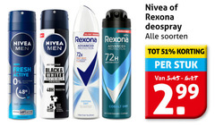  rexona nivea deodorant 5 all day fresh men advanced protection boot heat 72h active black white invisible original anti cotton dry cobalt deospray soorten stuk 