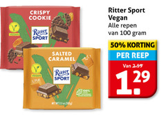  ritter sport chocolade 50 100 crispy cookie salted caramel repen reep oz 100g 