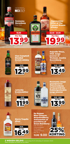  1 2 8 10 25 jaar legitimatie nix18 sonnema berenburg fles liter jagermeister famous egrouse blended scotch botanical bitter grouse whisky campbell zack dujardin vieux blue label jonge jenever weduwe joustra beerenburg juttertje le specialist wit kruidenbitter boomsma graanjenever gerard brons dubbelgestookte sierra tequila silver kuyper watermelon peachtree drop sourz red berry shot weken woensdag oktober winkels slijterij 