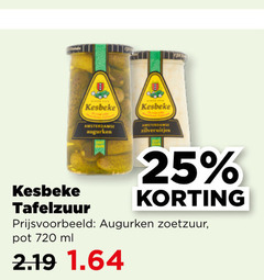  25 720 kesbeke amsterdamse augurken zilveruitjes tafelzuur zoetzuur pot ml 