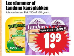  landana leerdammer kaasplakken 45 150 160 pak jong original mild mosterd 