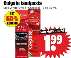  colgate tandpasta 65 99 100 white one charcoal tube ml herstelt natuurlijke tanden veilig 19 
