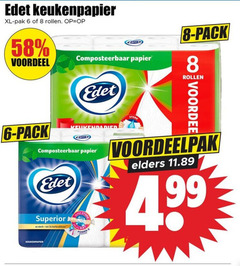  edet keukenpapier 6 8 xl pak rollen composteerbaar papier voordeel pack superior 3x herbruikbaar elders 