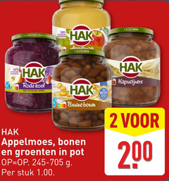  hak bruine bonen appelmoes groenteconserven 2 12 100 200 natuurlijke ingredienten rode kool stukjes appel open groenten pot stuk getest kapucijners 