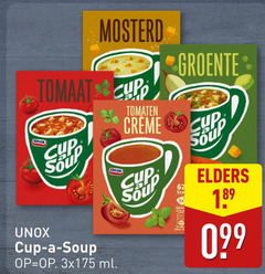  unox cup a soup soep mosterd tomaat ml tomaten groente creme kca 3 15 elders 