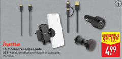  hama telefoonaccessoires auto usb kabel smartphonehouder autolader stuk 
