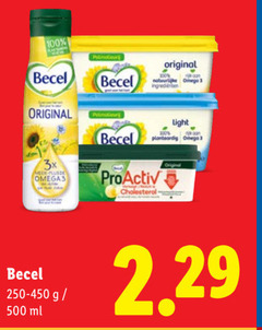  becel margarine olie en vetten 3 100 500 original omega3 natuurlijke omega ingredienten light pro-activ cholesterol ml 