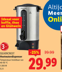  waterkoker 3 koffie thee online jaar silvercrest heetwaterdispenser temperatuur instelbaar 5 