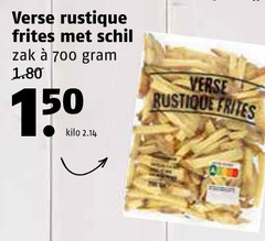  patat 150 700 verse rustique frites schil zak kilo 