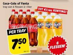  coca-cola fanta frisdrank cola 1 6 750 coca tray flessen liter original taste anta 