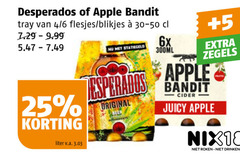  apple bandit desperados speciaalbieren appelcider 25 tray 4 6 blikjes 5 6x 300ml zegels liter v.a. original weer cider juicy nix18 roken drinken 