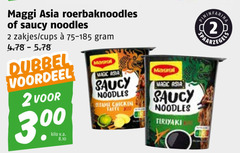  maggi noodles 2 asia saucy zakjes cups dubbel voordeel kilo v.a. taste teriyaki 