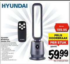  ventilator 2 7 36 hyundai heater pro stijlvolle ventilatorkachel warmte veiligheid sfeer combineert kleuren led verlichting verwarmingsstanden touch afstandsbediening automatische draaifunctie 5 cm meat bol.com doorbraak stuk 99 stuks 