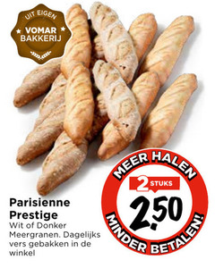  250 bakkerij stuks minder parisienne prestige wit donker meergranen dagelijks vers gebakken 