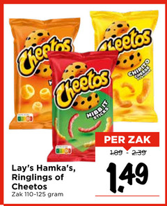  cheetos zoutjes nibbit sticks chips ringlings zak 110-125 