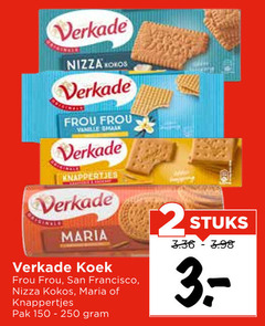  verkade biscuit 2 nizza frou vanille knappertjes maria koek san francisco kokos pak stuks 