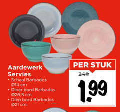  servies aardewerk schaal barbados cm diner bord 5 diep stuk 3.99 1 99 