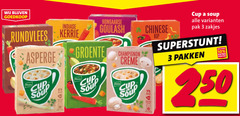  unox cup a soup soep 3 10 65 rundvlees asperge kerrie hongaarse indiase goulash chinese groente champignon creme kip pak zakjes pakken 