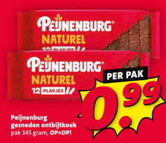  1 12 99 naturel av plakjes peijnenburg gesneden ontbijtkoek pak 