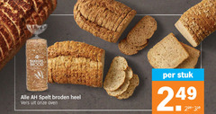  bakkers brood spelt broden vers oven stuk 