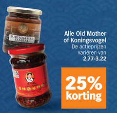  sambal 25 koningsvogel surinaamse old mother varieeren chill weight 