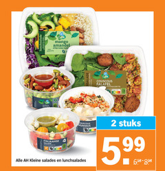  2 150 noten lunchsalade paarse plantaardig terra mango amandel pittige salade tomaat spinazie hummus couscous falafel groente nutri score italiaanse kleine salades lunchsalades stuks 