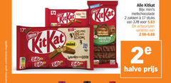  kitkat chocolade 2 17 combineren nestle 6x papier paper nouveau new kids school mini scan for noisette hazelnut breaks good score melkchocolade zakken stuks varieeren 2e halve 