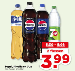  7-up rivella pepsi cola frisdrank 2 original licht sprankelend taste zero sugar refreshing lemon lime up flessen 1 5 liter 3.99 