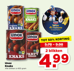  1 2 4 20 50 100 140 400 unox 100g beter leven knaks vegetarische win tickets dag winter efteling worstje blikken party 