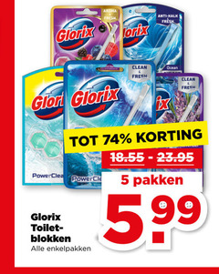  glorix toiletblok 5 aroma fresh anti kalk clean ocean toilet blokken enkelpakken pakken 