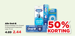  oral-b tandpasta 12 24 50 oral b essential pro expert professional protection tube ml cristaux ultimate clean heures 