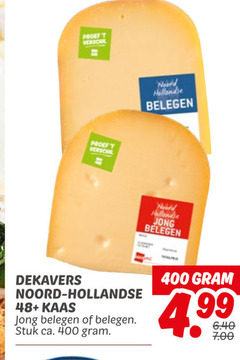  kaas 400 proeft hollandse belegen jong dekavers 48 stuk ca. 