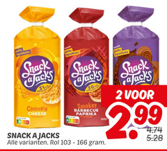  snack a jacks rijstwafels 2 quality ingredients cheese flavour smokey barbecue paprika rol 
