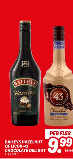  baileys licor 43 likeur 50 chocolate hazelnut spain delight fles and select 