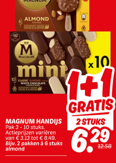  magnum ijslollies 1 2 3 6 10 almond b mini classic white chocolate almonds handijs pak stuks varieeren pakken 