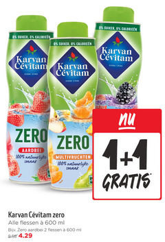  karvan cevitam limonadesiroop 1 2 100 600 1948 suiker zero aardbei natuurlijke multivruchten flessen ml 