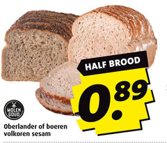  brood molen goud oberlander boeren volkoren sesam 