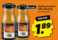  honing bijzonder mosterd dille dressing pot 