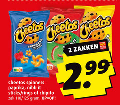  cheetos zoutjes 2 10 spinners paprika nibb it sticks rings chipito zak zakken to 