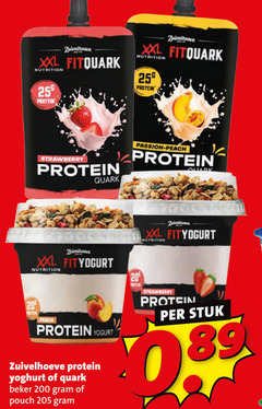  zuivelhoeve vruchtenyoghurt 2 20 25 200 256 xxl nutrition protein strawberry quark passion peach yoghurt beker pouch stuk 